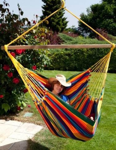 Hanging Chair Cayo Gigante Paradiso MacaTex - Hanging Chair South America weatherproof by MacaMex MA-13207 color veelkleurig